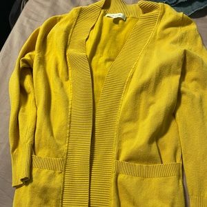 Yellow cardigan